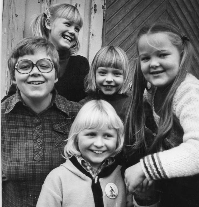 1979 ca Sonja, Anette, AnneMarie, IngerHelene, Ragnhild