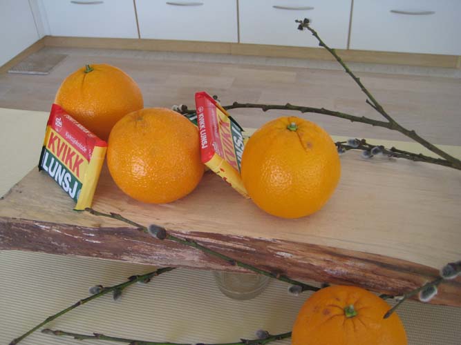 Bordpynt på påskebordet