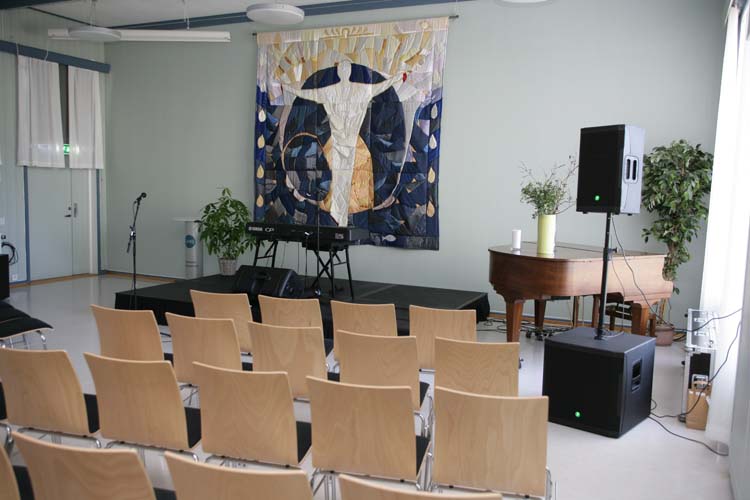 Salen er klar til å ta imot gjestene